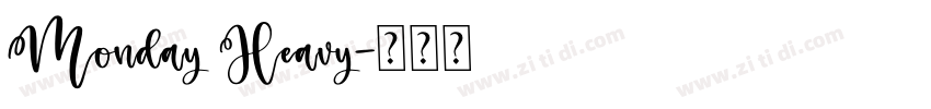 Monday Heavy字体转换